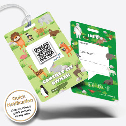 Gepäckanhänger Luggage Tag mit QR Code Space Traveller