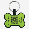 Personalized SOS Pet Tag – Bone Shape in Green Silicone with Laser Engraving Personalized SOS Pet Tag – Bone Shape in Green Silicone with Laser Engraving