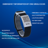 SOS Emergency Wristband with QR Code Textile