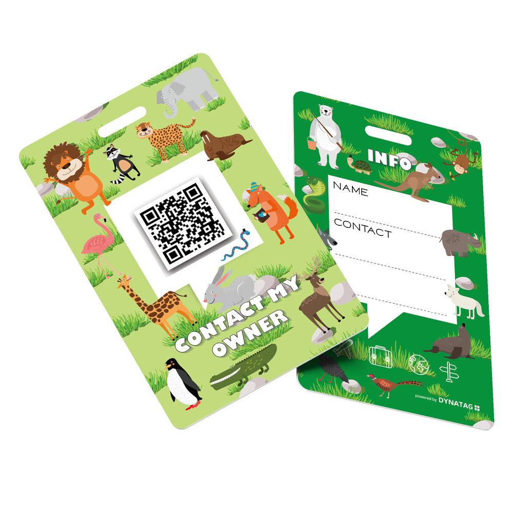 Gepäckanhänger Luggage Tag mit QR Code Space Traveller