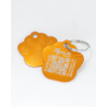 SOS Pet Tag "Paw" Aluminium Blue with QR Code