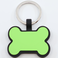 Personalized SOS Pet Tag – Bone Shape in Silicone with Laser Engraving