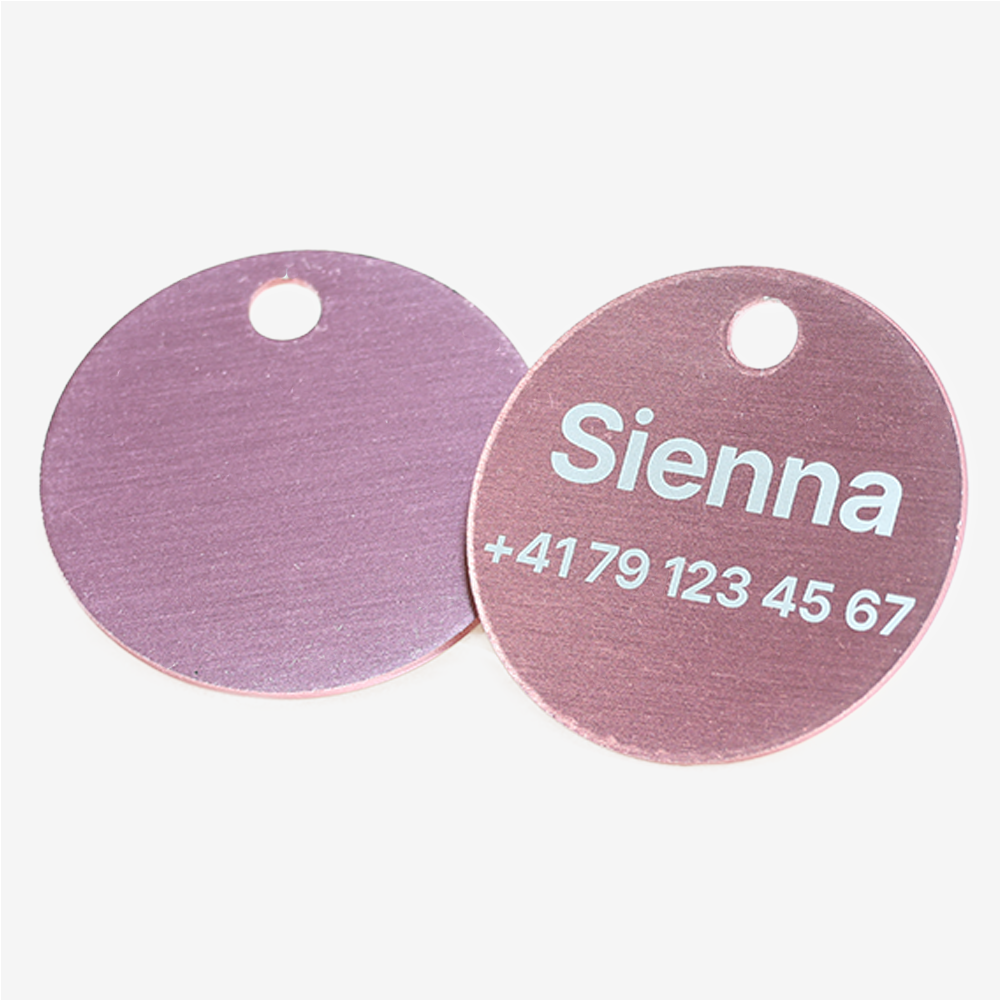 Médaille ronde en aluminium avec gravure laser – personnalisable