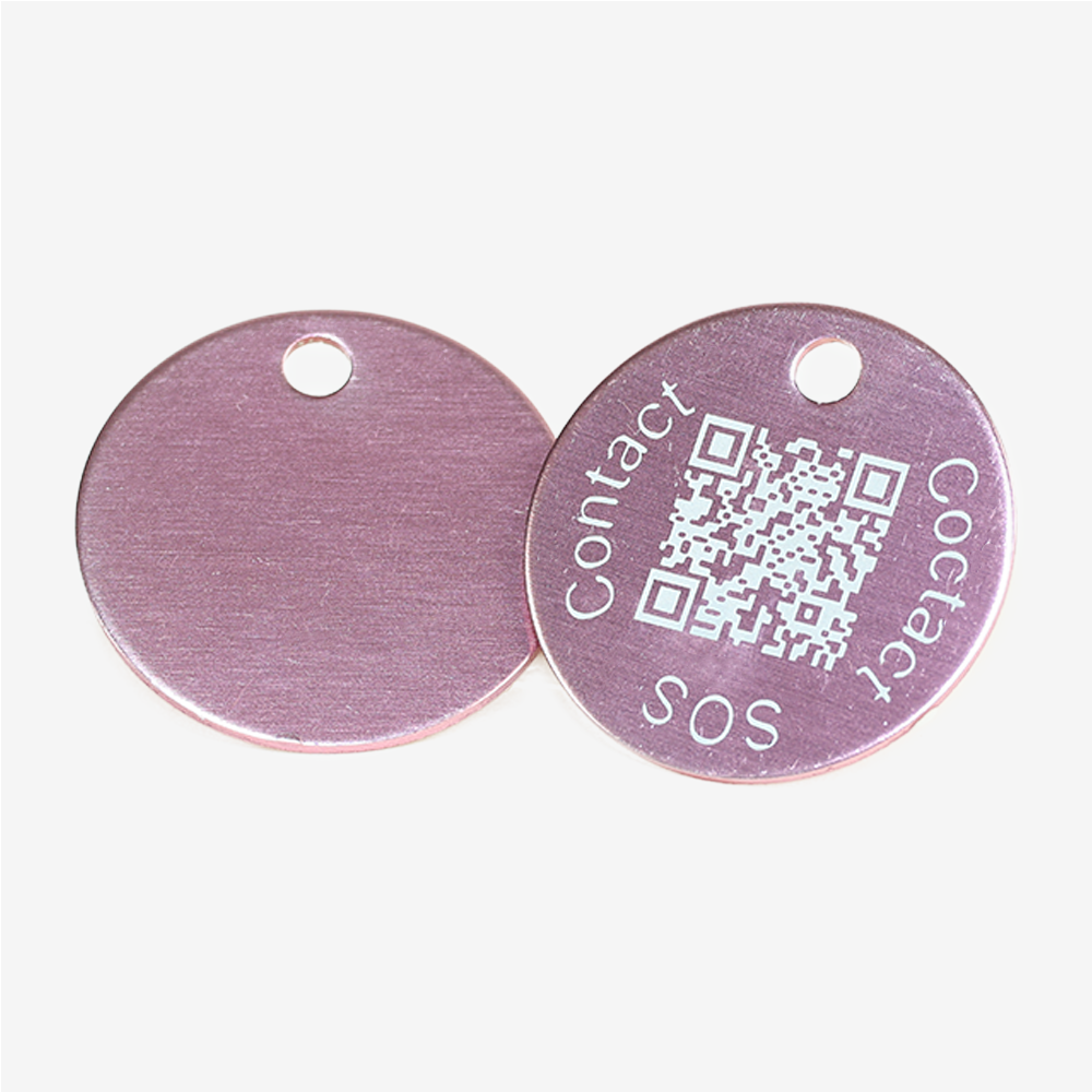 Médaille ronde en aluminium avec QR code – plateforme de données suisse