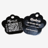 SOS Tiermarke Aluminium Pfote mit QR-Code & Lasergravur personalisiert