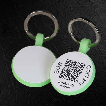 SOS Pet Tag "Paw" Silicone Orange GLOW