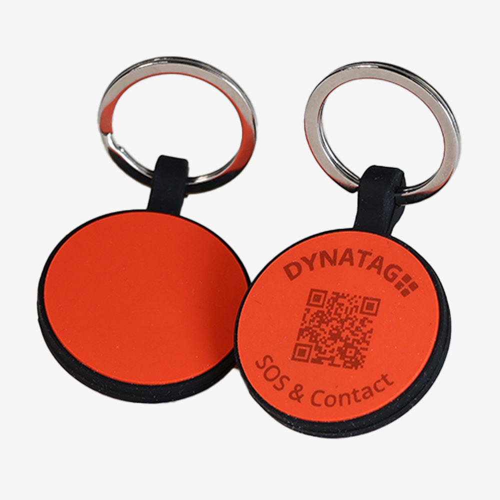 Médaille ronde pour animal en silicone avec code QR – plateforme de données suisse