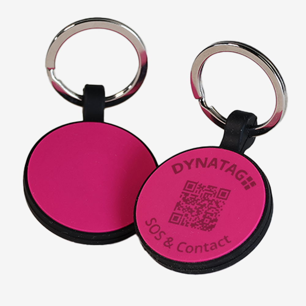 Médaille ronde pour animal en silicone avec code QR – plateforme de données suisse