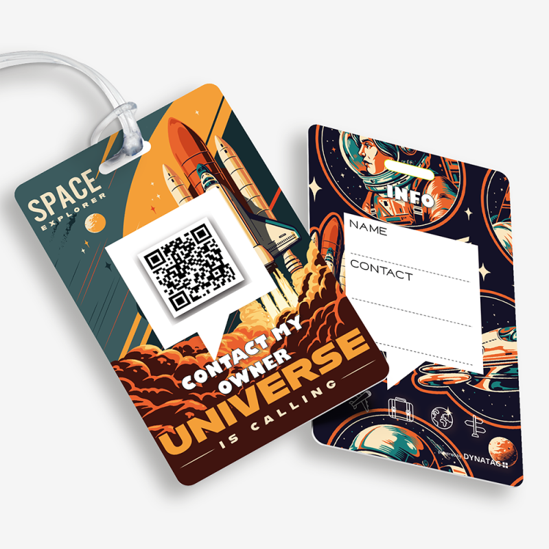 Gepäckanhänger mit QR-Code | Digitale Gepäck-ID | DynaTag
