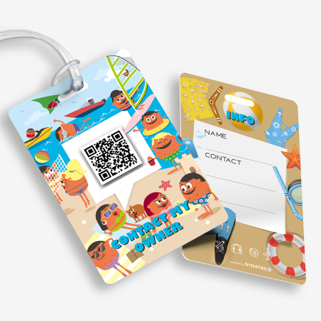 Gepäckanhänger mit QR-Code | Digitale Gepäck-ID | DynaTag