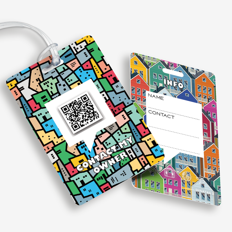 Gepäckanhänger mit QR-Code | Digitale Gepäck-ID | DynaTag
