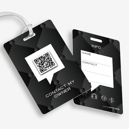 Gepäckanhänger mit QR-Code | Digitale Gepäck-ID | DynaTag