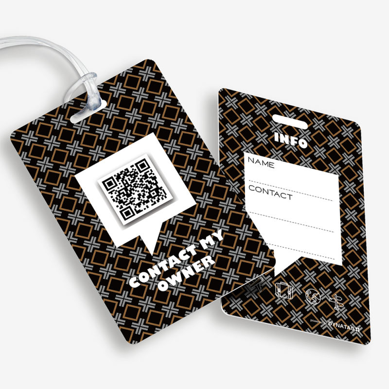 Gepäckanhänger mit QR-Code | Digitale Gepäck-ID | DynaTag