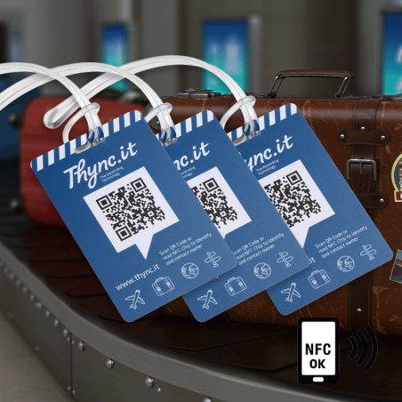Gepäckanhänger mit QR-Code & NFC | Digitale Gepäck-ID | DynaTag
