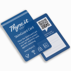 SOS SkimGuard-Karte mit QR-Code | RFID-Schutz |Zum Schutz von Bank- und Kreditkarten
