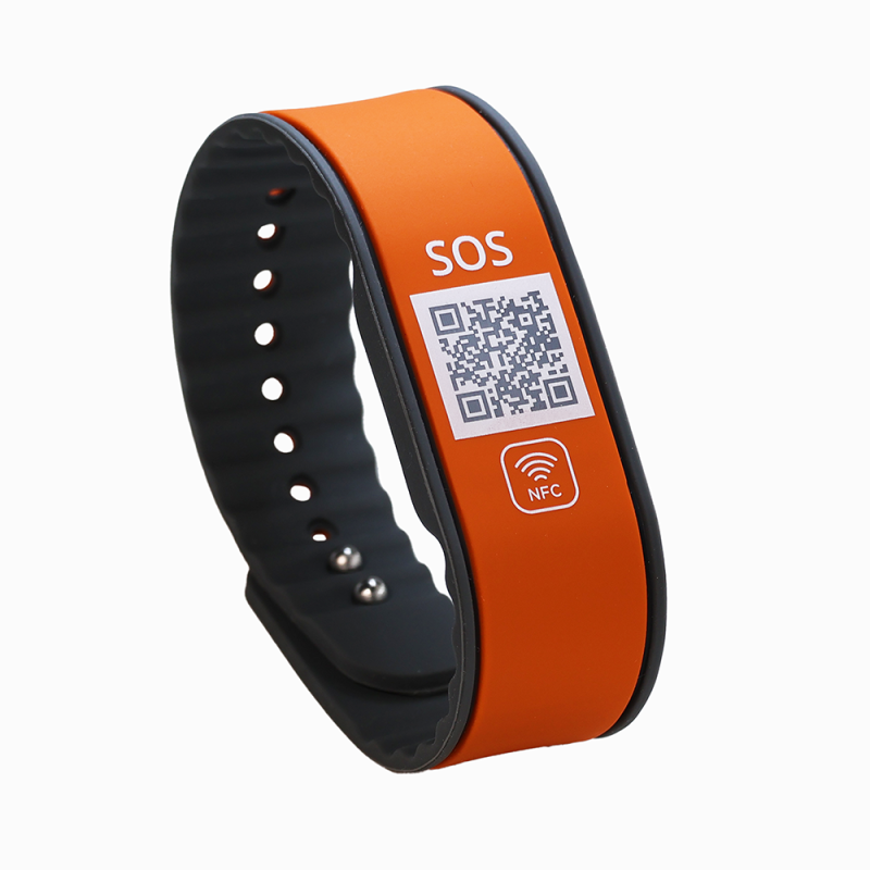 Medical ID Bracelet with QR Code & NFC | Silicone SOS Bracelet