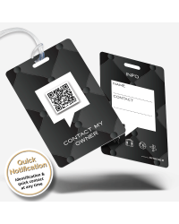 Gepäckanhänger / Luggage Tag mit QR Code und NFC Chip