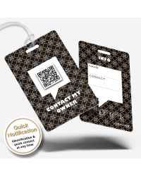 Gepäckanhänger Luggage Tag mit QR Code Space Traveller