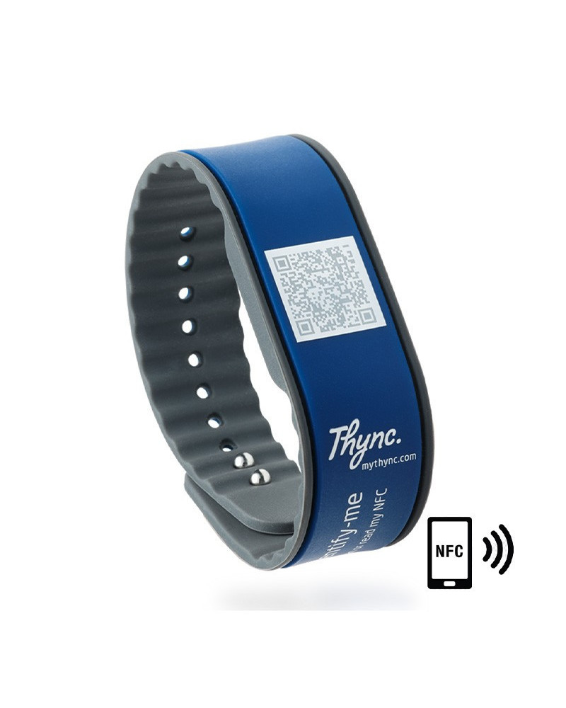 SOS Emergency Bracelet Silicone – QR & NFC Chip | Swiss Data Platform