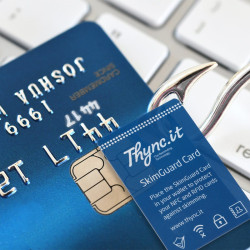 SOS SkimGuard-Karte mit QR-Code | RFID-Schutz |Zum Schutz von Bank- und Kreditkarten