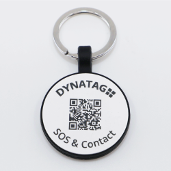 Tiermarke mit QR-Code Rund aus Silikon - Schweizer Datenplattform