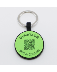 SOS Pet Tag "Round" Silicone Green