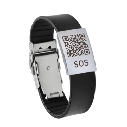 Medical ID Bracelet with QR Code | Silicone SOS Bracelet