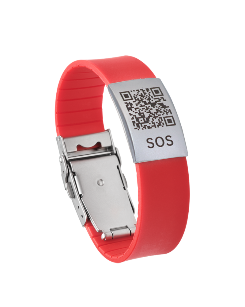 SOS Armband mit QR Code und WebApp