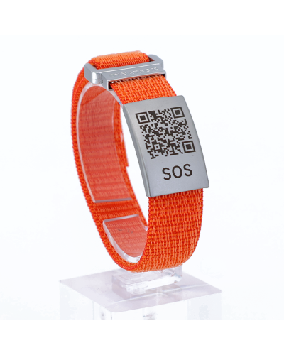 SOS Emergency Wristband Textile Orange