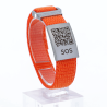 SOS Notallarmband Textil Orange
