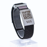 SOS Emergency Wristband Textile Black/Pink