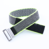 SOS Notfallarmband Textil Grau/Leuchtgelb