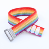 SOS Notfallarmband Textil Regenbogen