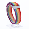 SOS Notfallarmband Textil Regenbogen