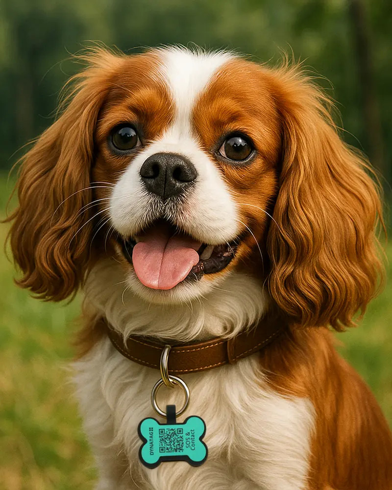 SOS Hundemarke "Knochen" Silikon Türkis
