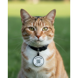 Tiermarke mit QR-Code Rund aus Silikon - Schweizer Datenplattform