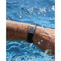 SOS Notfallarmband mit QR-Code – Silikon Schwarz | Daten in der Schweiz