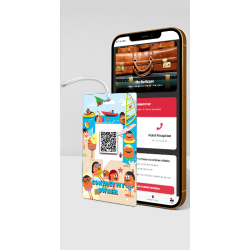 Gepäckanhänger Luggage Tag mit QR Code Space Traveller