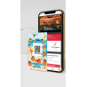 Gepäckanhänger Luggage Tag mit QR Code Space Traveller