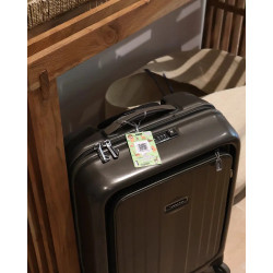 Gepäckanhänger Luggage Tag mit QR Code Space Traveller