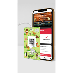 Gepäckanhänger Luggage Tag mit QR Code Space Traveller