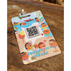 Gepäckanhänger Luggage Tag mit QR Code Space Traveller
