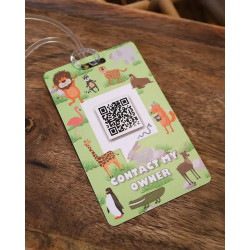 Gepäckanhänger Luggage Tag mit QR Code Space Traveller