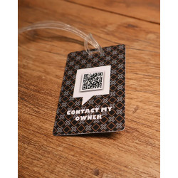 Gepäckanhänger Luggage Tag mit QR Code Space Traveller