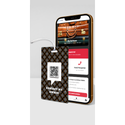 Gepäckanhänger Luggage Tag mit QR Code Space Traveller