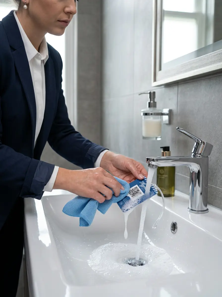 Cleaning and caring for the luggage tag with QR code and NFC